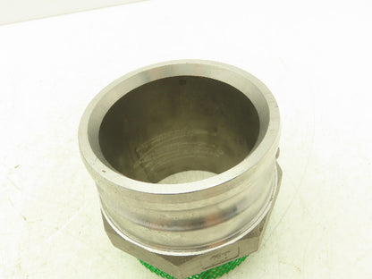 PT Coupling 40-F Camlock 4" Stainless Cam & Groove Adapter x Male NPT