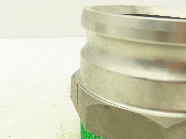 PT Coupling 40-F Camlock 4" Stainless Cam & Groove Adapter x Male NPT