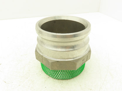 PT Coupling 40-F Camlock 4" Stainless Cam & Groove Adapter x Male NPT