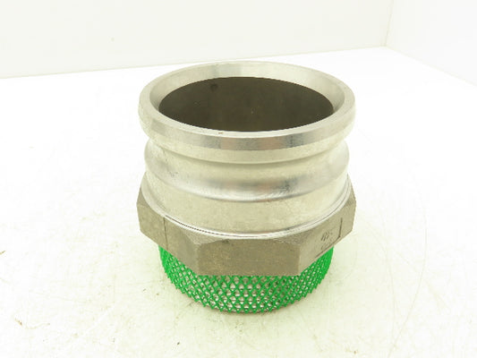 PT Coupling 40-F Camlock 4" Stainless Cam & Groove Adapter x Male NPT