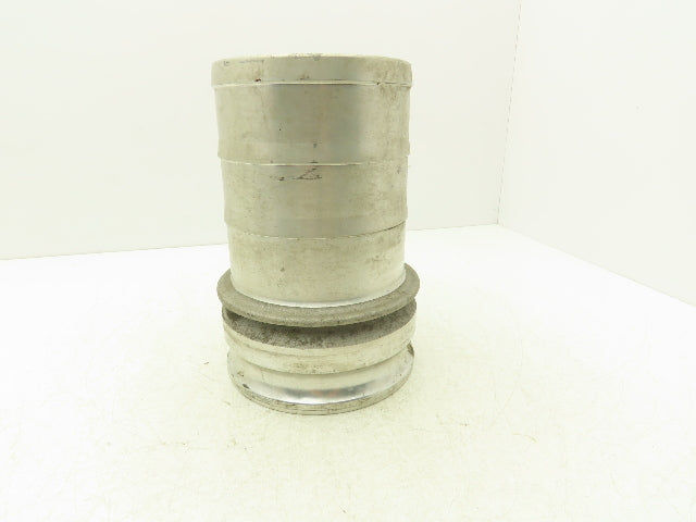 PT Coupling 60E Camlock 6" Aluminum Cam & Groove Adapter x Hose Barb Shank