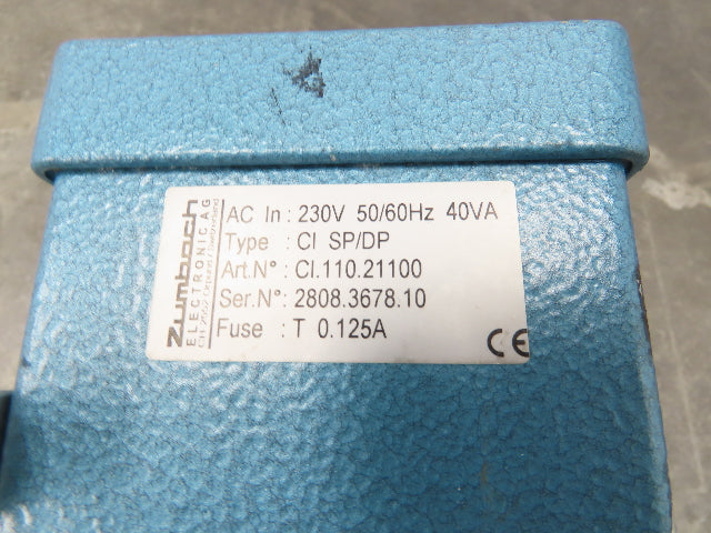 Zumbach Sparktester AST Mains Frequency Spark Tester 15kv Electrode Unit