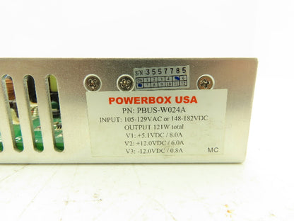 Powerbox USA PBUS-W024A Power Supply 105-129VAC or 148-182VDC In 5.1/12.0VDC Out