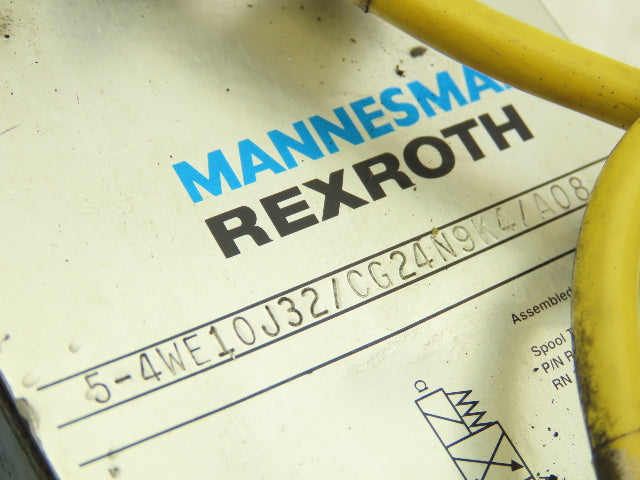 Rexroth 5-4WE10J32/CG24N9K4/A08 Directional Control Solenoid Valve 24VDC