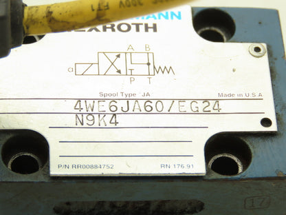 Rexroth 4WE6JA60/EG24-N9K4 Directional Control Solenoid Valve 24VDC