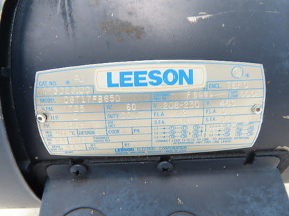 Leeson 113026M.00 AC Motor 2Hp 1725 RPM 230/460V 3PH F56H TEFC C6T17FB65D