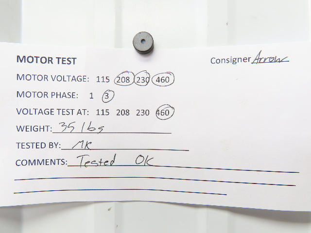 Leeson 113026M.00 AC Motor 2Hp 1725 RPM 230/460V 3PH F56H TEFC C6T17FB65D