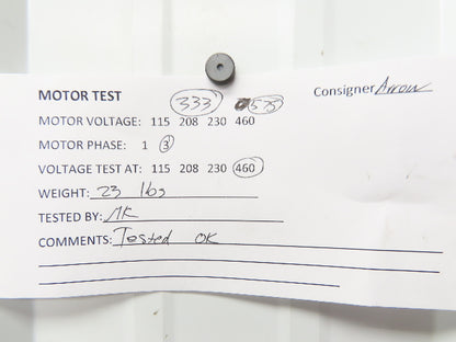 Lafert ST 71S4 AC Motor 1/2Hp 0.37kW 1630rpm 333/575VAC 3Ph 71L TEFC D1544
