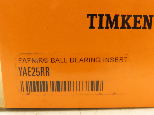 Timken Fafnir YAE25RR Ball Insert Bearing 25mm-ID x 52mm-OD x 1.1250-Width
