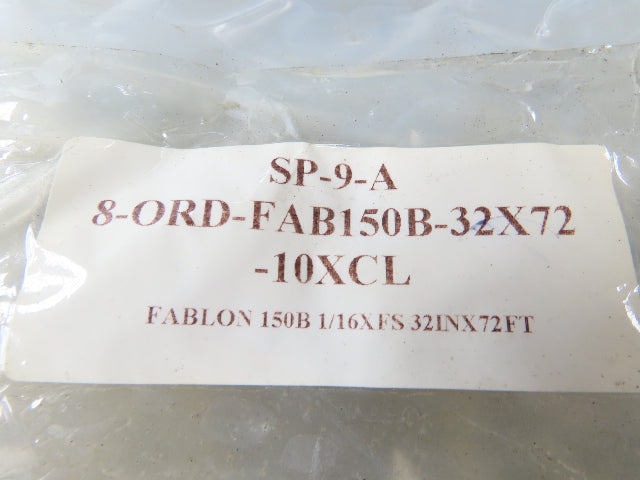 Fablon 150B Fabflex Cleated Rubber Incline Conveyor Belt 32"x 72' Heavy Duty