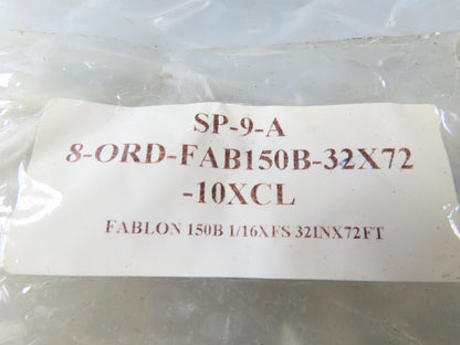 Fablon 150B Fabflex Cleated Rubber Incline Conveyor Belt 32"x 72' Heavy Duty