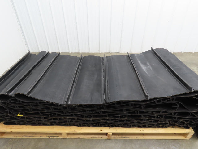 Fablon 150B Fabflex Cleated Rubber Incline Conveyor Belt 32"x 72' Heavy Duty
