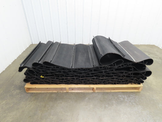 Fablon 150B Fabflex Cleated Rubber Incline Conveyor Belt 32"x 72' Heavy Duty