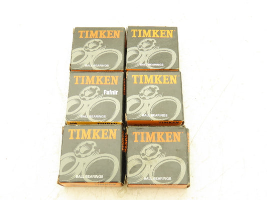 Timken Fafnir 204KDD Ball Bearing 20mm-ID x 47mm-OD x 14mm-Width Lot Of 6
