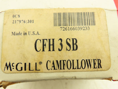 McGill CFH 3 SB Cam Follower CAMROL Ser 3"-OD Roller 1.75"-Width 1.5"-Dia Stud