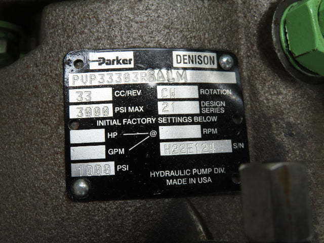 Parker PVP33303R6A1M Hydraulic Power Unit 20Hp 15.6GPM 3000PSI 480V 3Ph 45 Gal