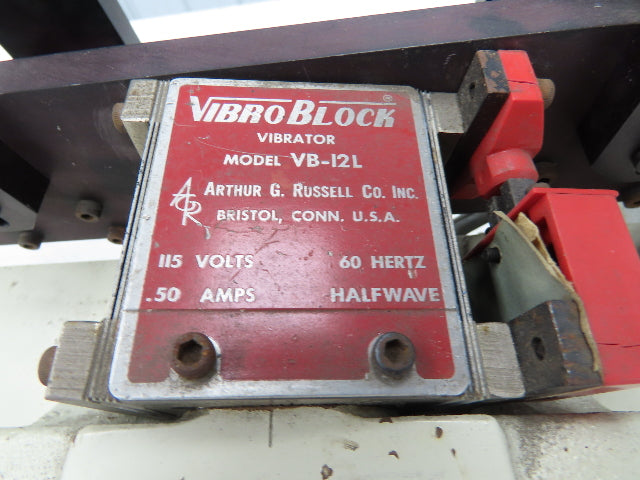Arthur Russell VB-12L Vibro Block Vibratory Linear Parts Feeder Track 45"L 115V