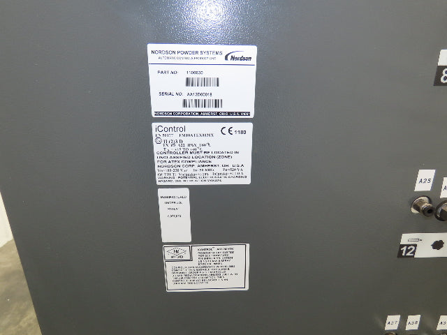 Nordson iControl Powder Coating System Control Allen Bradley Panel Air Valves