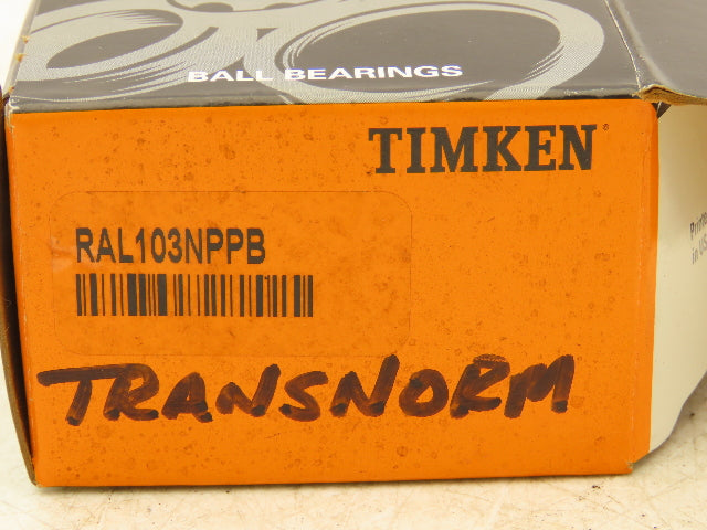 Timken Fafnir RAL103NPPB Ball Bearing Insert 1-3/16"-ID x 2.16-OD x .71-Width