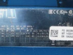 Sew Eurodrive AC Motor 9KW 1175 RPM 380/660/440V 3PH TEFC IEC 160M Frame W22