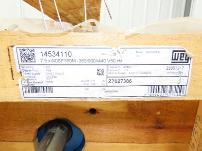 Sew Eurodrive AC Motor 9KW 1175 RPM 380/660/440V 3PH TEFC IEC 160M Frame W22