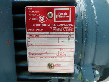 Brook Crompton 2424210-02M Electric Motor 7.5Hp 1730RPM 230/460V 3Ph L213TC