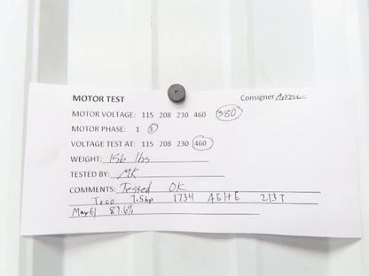 Teco AEHE Electric Motor Max-E1 7.5Hp 1734RPM 380V 3Ph 213T C-Face