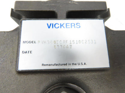 Vickers PVH98QICRF1S10C2531877447 Hydraulic Piston Pump 46GPM 3625PSI C25V31