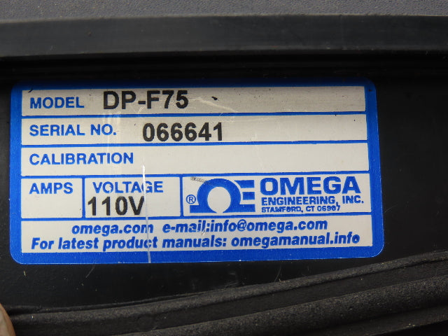 Omega DP-F75 Rate Meter Batch Control Totalizer 6 Digit Panel Meter 110V