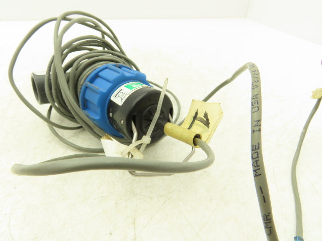 Omega FP-5600 Paddlewheel Flowmeter Low Flow Sensor 1/2"PVC Tee Fitting FP-5305M