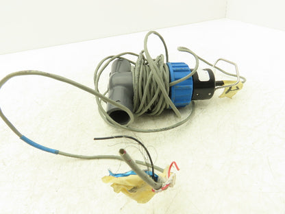 Omega FP-5600 Paddlewheel Flowmeter Low Flow Sensor 1/2"PVC Tee Fitting FP-5305M