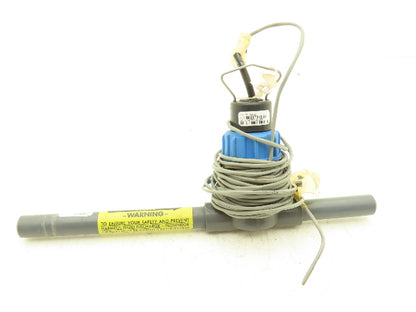 Omega FP-5600 Paddlewheel Flowmeter Low Flow Sensor 1/2"PVC Tee Fitting FP-5310M