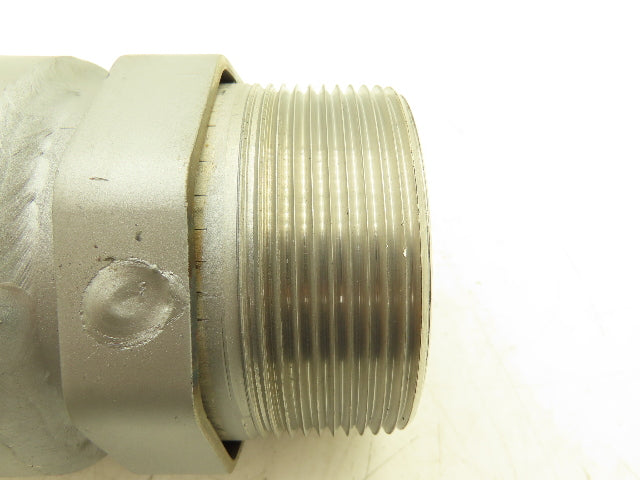 Hose Master T321 3"x 12" Braided Stainless Steel Flex Hose 3" NPT Male Ends