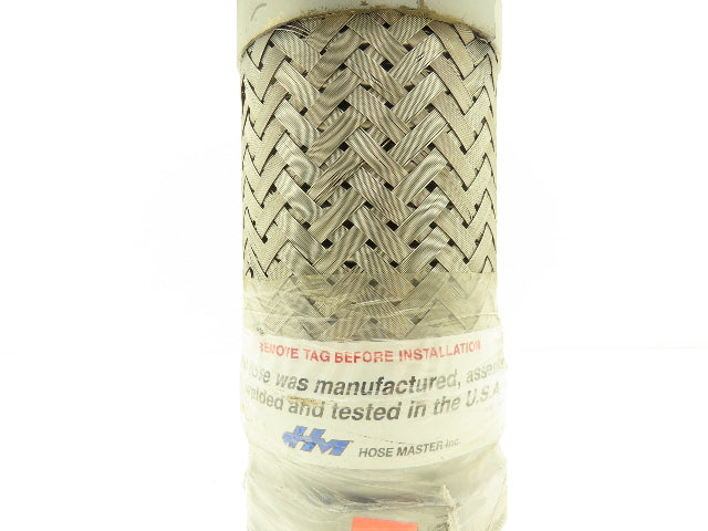 Hose Master T321 3"x 12" Braided Stainless Steel Flex Hose 3" NPT Male Ends