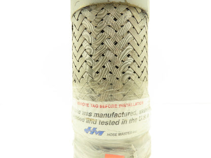 Hose Master T321 3"x 12" Braided Stainless Steel Flex Hose 3" NPT Male Ends