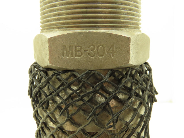 Hose Master MB-304 2"x 12" Braided Stainless Steel Flex Hose 2" NPT Male Ends