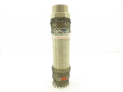 Hose Master MB-304 2"x 12" Braided Stainless Steel Flex Hose 2" NPT Male Ends