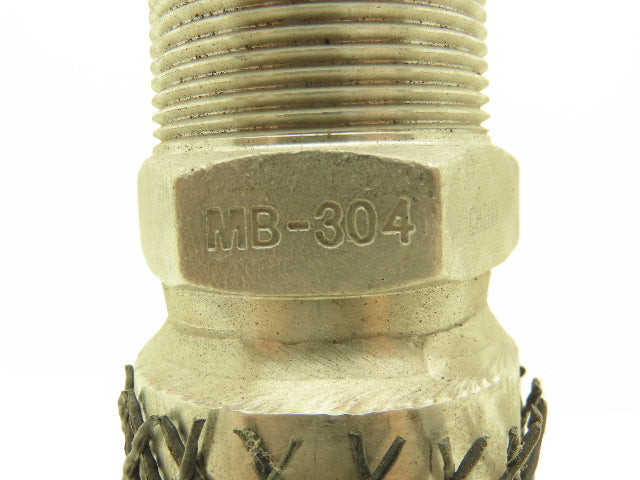 Hose Master MB-304 1-1/2"x 12" Braided Stainless Steel Flex Hose 1.5" NPT Male