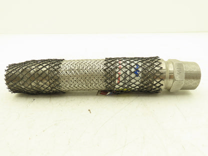 Hose Master MB-304 1-1/2"x 12" Braided Stainless Steel Flex Hose 1.5" NPT Male