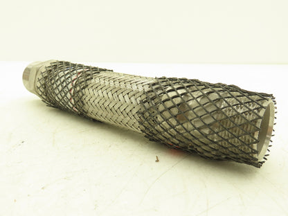 Hose Master MB-304 1-1/2"x 12" Braided Stainless Steel Flex Hose 1.5" NPT Male