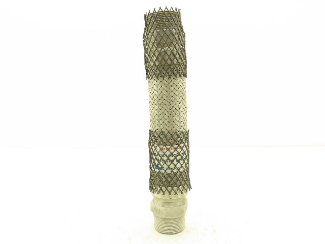 Hose Master MB-304 1-1/2"x 12" Braided Stainless Steel Flex Hose 1.5" NPT Male