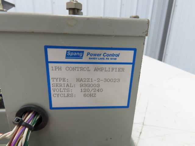 Spang HB2G5-C-3111 Power Control Center 18kva 480V 1Ph Amplifier SCR Unit