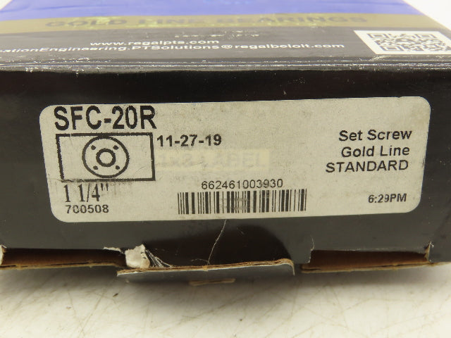 SealMaster SFC-20R Flange Mount Ball Bearing 1-1/4" Bore 4 Bolt Piloted Mount