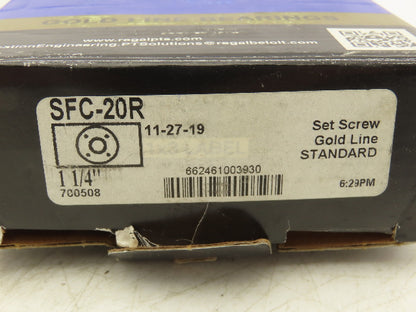 SealMaster SFC-20R Flange Mount Ball Bearing 1-1/4" Bore 4 Bolt Piloted Mount
