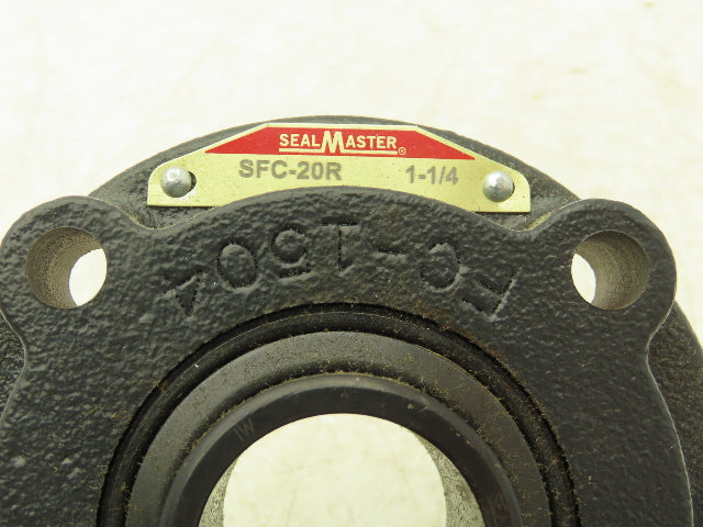 SealMaster SFC-20R Flange Mount Ball Bearing 1-1/4" Bore 4 Bolt Piloted Mount