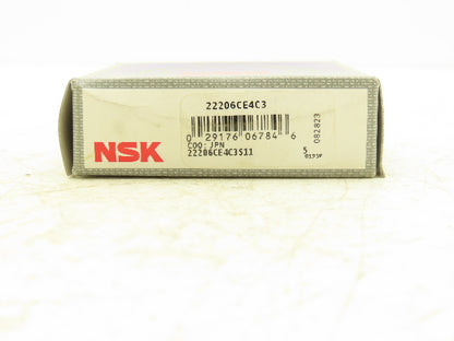 NSK 22206CE4C3 Spherical Roller Bearing 30mm-ID x 62mm-OD x 20mm-Width