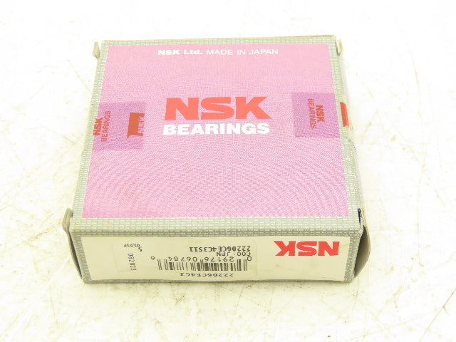 NSK 22206CE4C3 Spherical Roller Bearing 30mm-ID x 62mm-OD x 20mm-Width