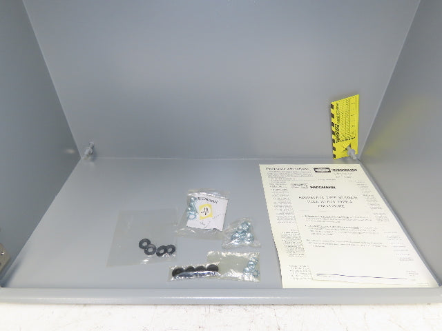 Wiegmann Electrical Enclosure Cabinet 24x24x12" Type 12 Gray  -No Backplate-