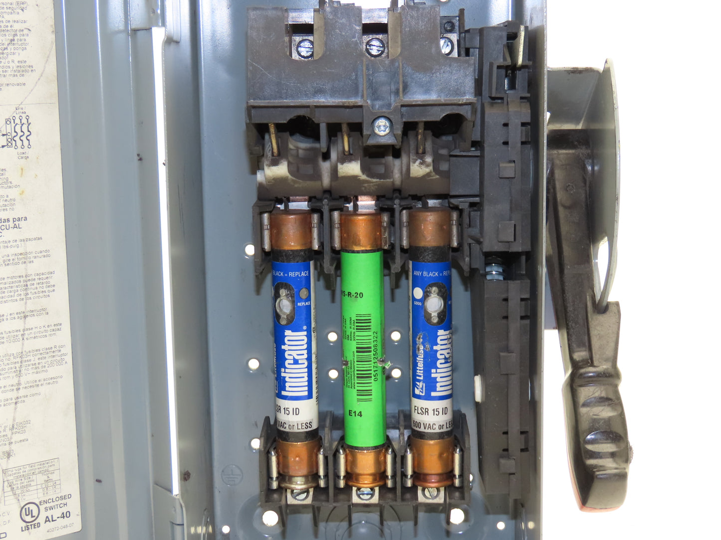 Square D H361 Safety Disconnect Switch Fusible 30A 600VAC 3P Series F05 Lot of 2