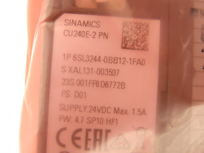 Siemens 6SL3244-0BB12-1FA0 Sinamics Control Unit CU240E-2 FW 4.7 SP10 HF1